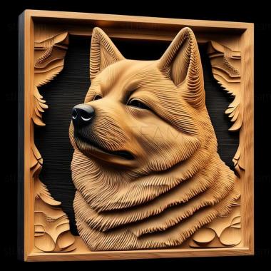 3D model American Akita dog (STL)